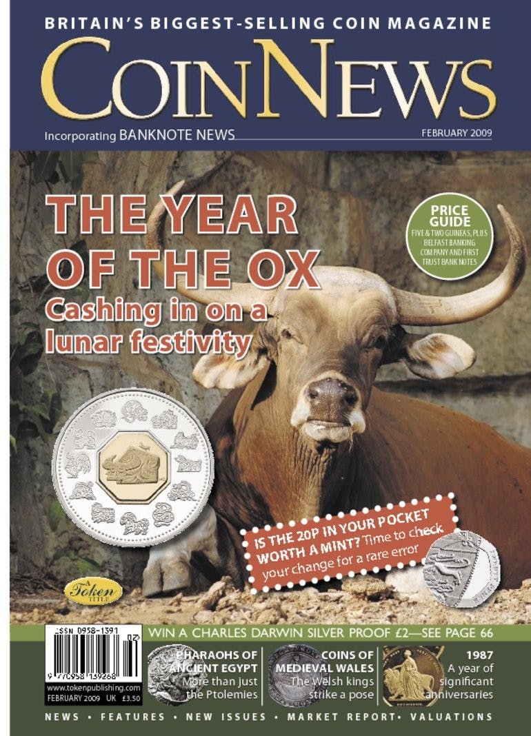 Front cover of 'Year of the Ox', Coin News February 2009, Volume 46, Number 2 by Token Publishing