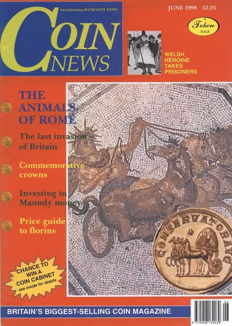 Front cover of 'SURFING THE NET', Coin News June 1998, Volume 35, Number 6 by Token Publishing