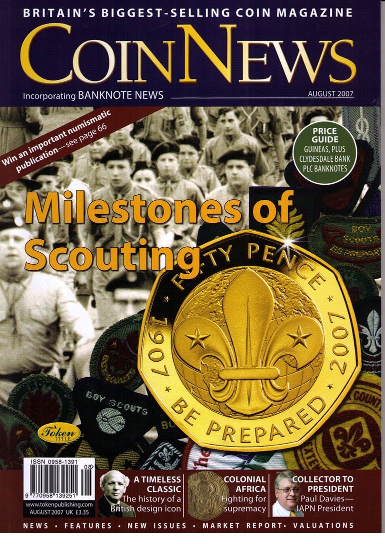 Front cover of 'The generation gap', Coin News August 2007, Volume 44, Number 8 by Token Publishing