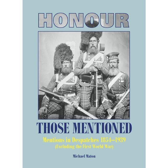 Honour those Mentioned 1854-1939 (excl.WWI) - Token Publishing Shop