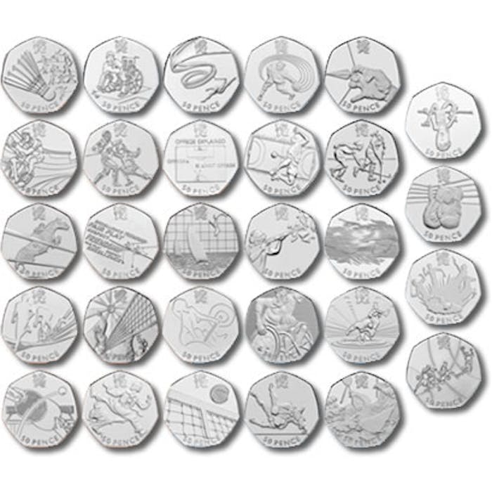 London-2012-Olympic-50p-Coins.jpg 50p "Sports" Album plus Price Guide - POST FREE - Token Publishing Shop