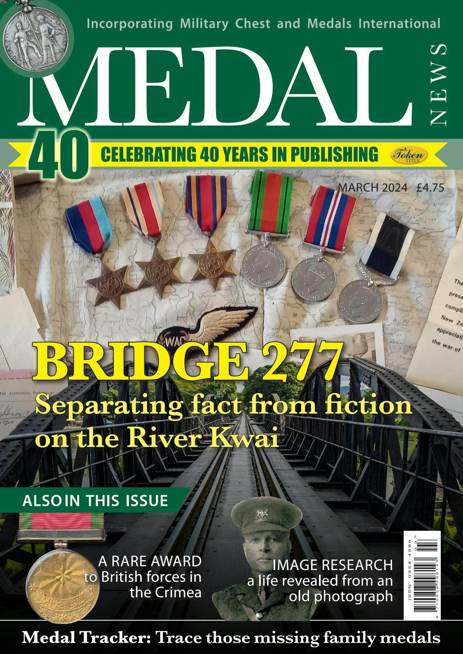 The front cover of Medal News, March 2024 - Volume 62, Number 3