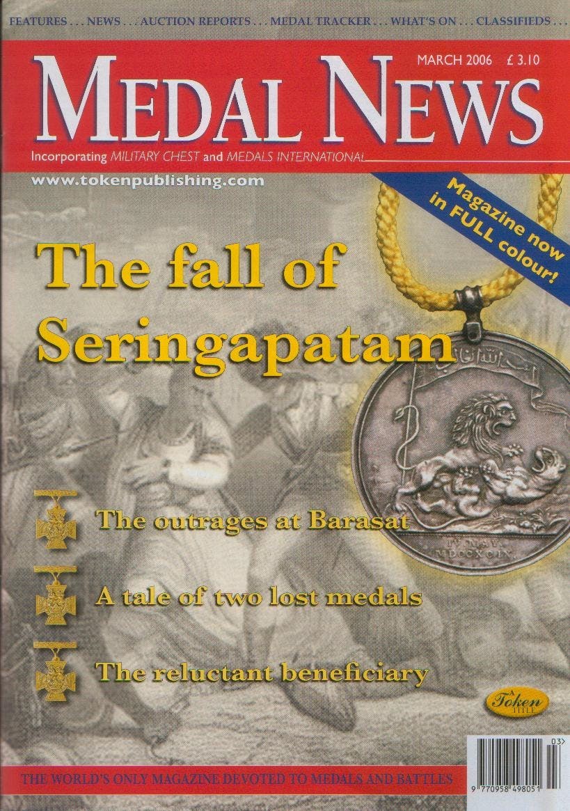 Front cover of 'What is it worth?', Medal News March 2006, Volume 44, Number 3 by Token Publishing