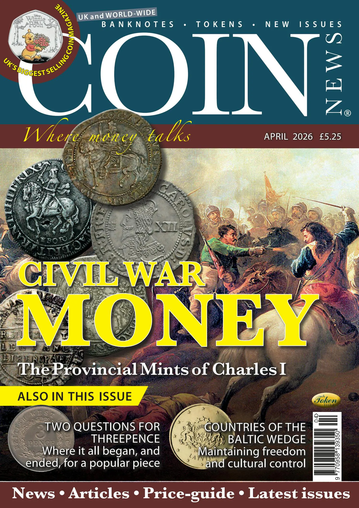 The front cover of Coin News, April 2026 - Volume 63, Number 4