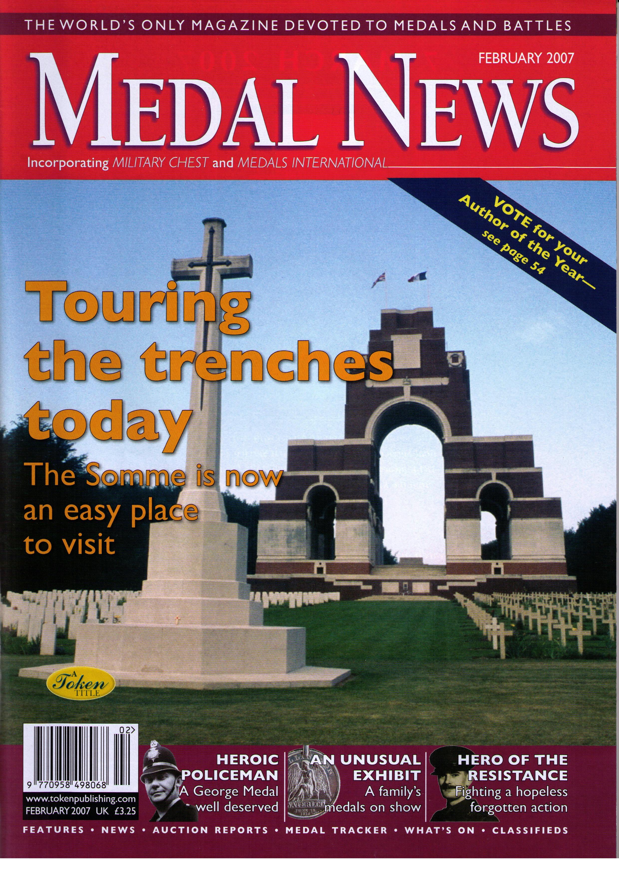Front cover of 'Medals for morale?', Medal News February 2007, Volume 45, Number 2 by Token Publishing