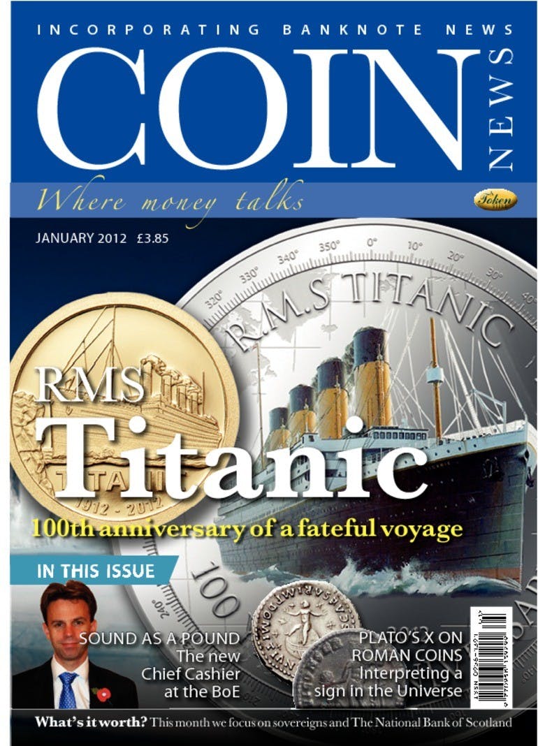 Front cover of 'RMS Titanic', Coin News January 2012, Volume 49, Number 1 by Token Publishing