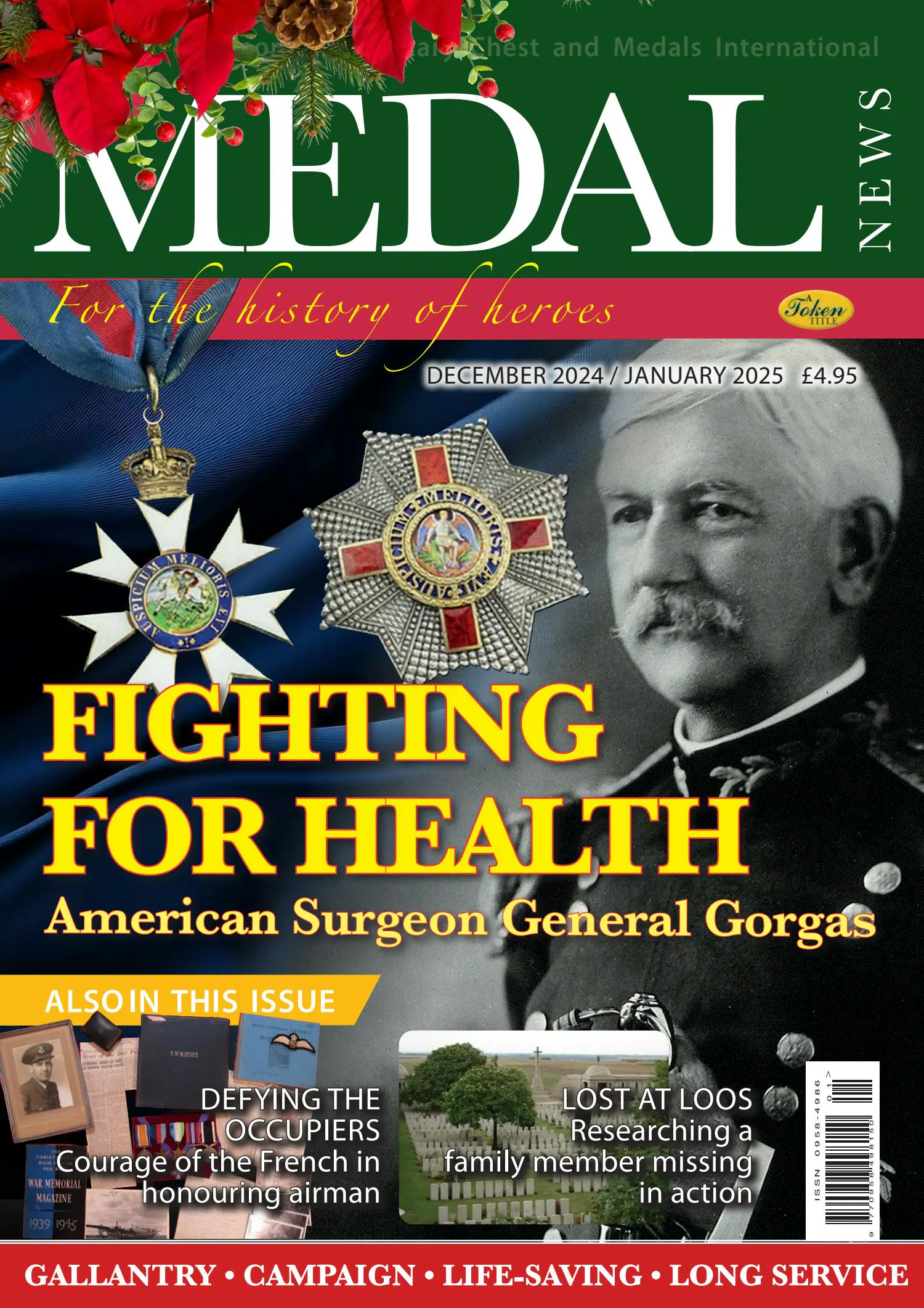 Front cover of 'Fighting for health', Medal News December 2024, Volume 63, Number 1 by Token Publishing