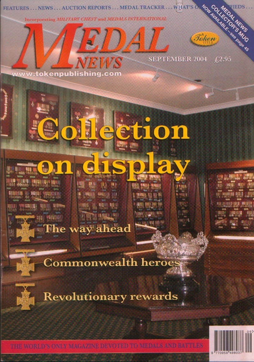 Front cover of 'Onwards and Upwards', Medal News September 2004, Volume 42, Number 8 by Token Publishing