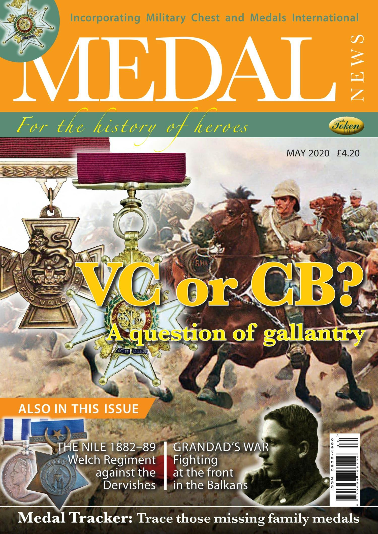 Front cover of 'VC or CB?', Medal News May 2020, Volume 58, Number 5 by Token Publishing