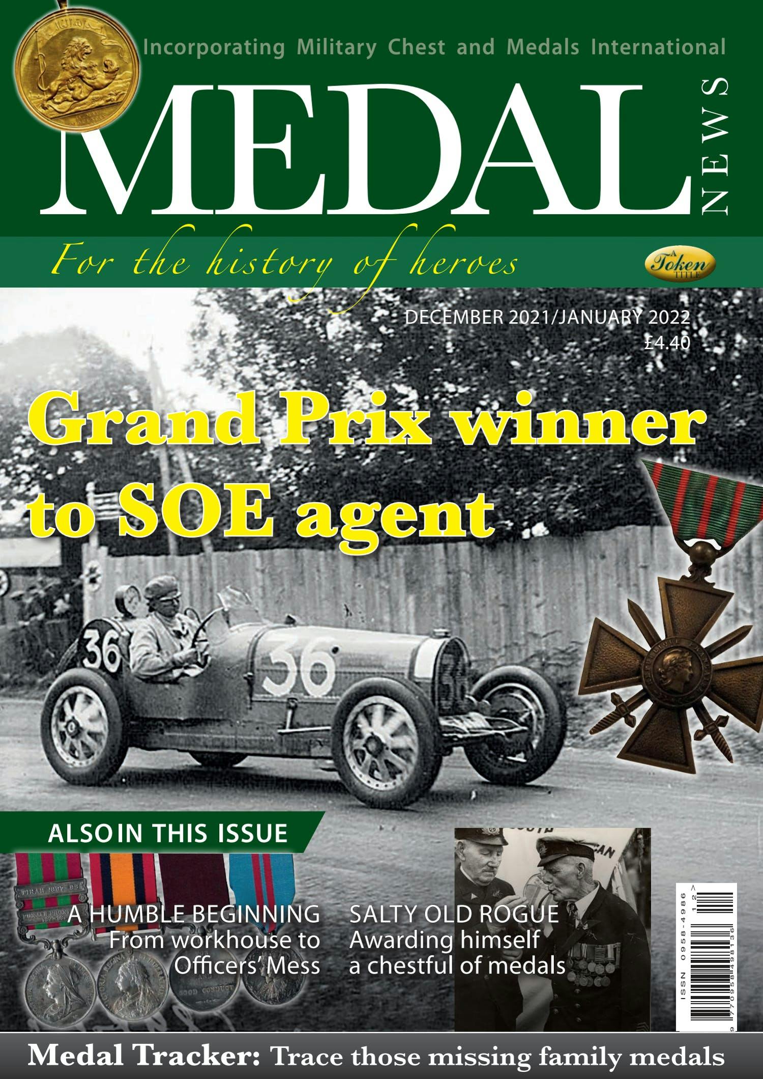 The front cover of Medal News, January 2022 - Volume 60, Number 1