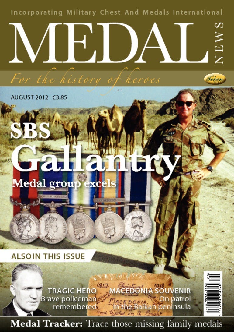 Front cover of 'SBS Gallantry', Medal News August 2012, Volume 50, Number 7 by Token Publishing