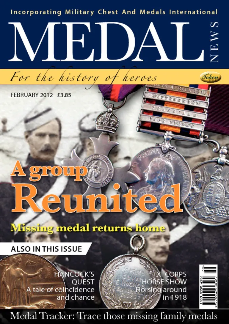 Front cover of 'A group reunited ', Medal News February 2012, Volume 50, Number 2 by Token Publishing