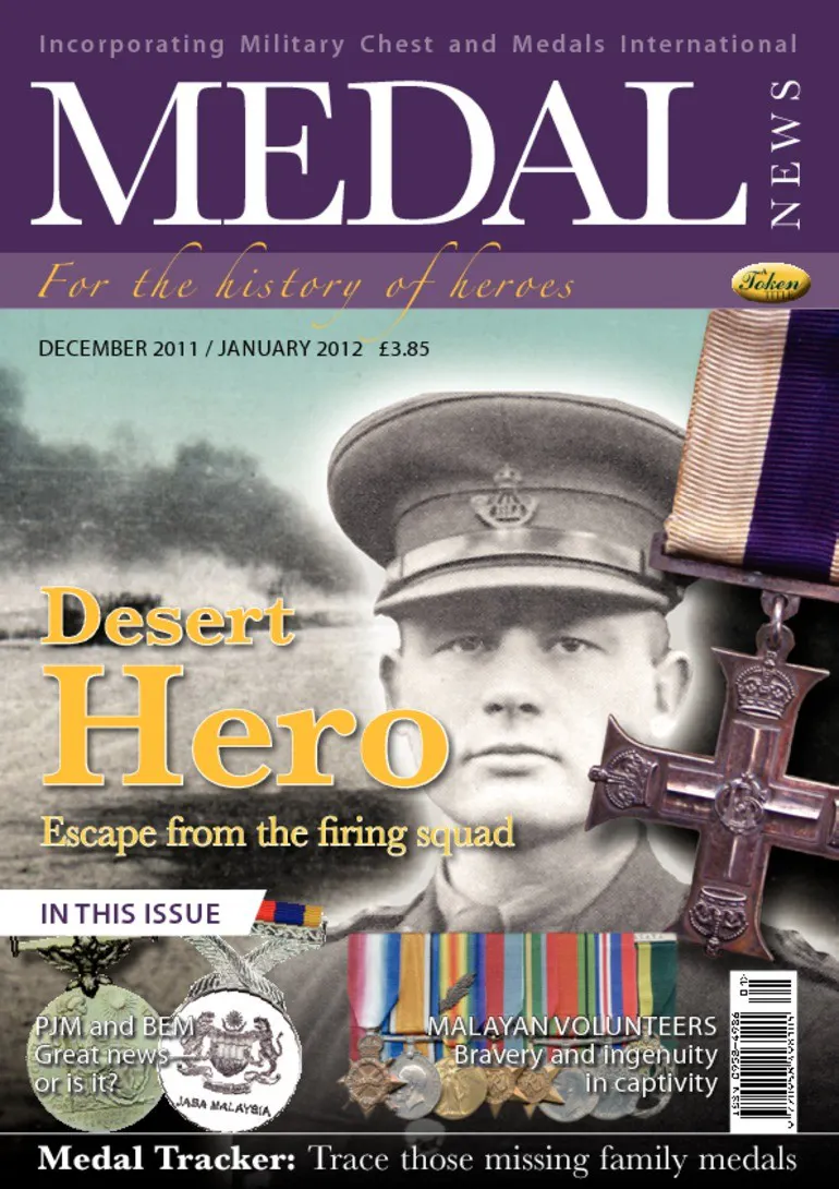 Front cover of 'Desert Hero ', Medal News January 2012, Volume 50, Number 1 by Token Publishing