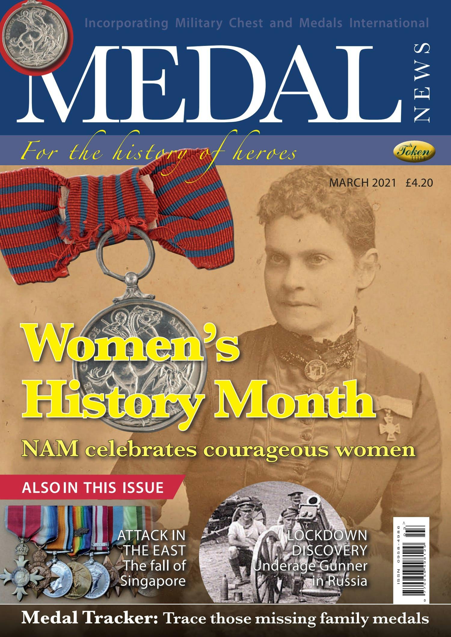 Front cover of 'Women's History Month', Medal News March 2021, Volume 59, Number 3 by Token Publishing